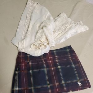 Abercrombie and fitch skirt and cardigan